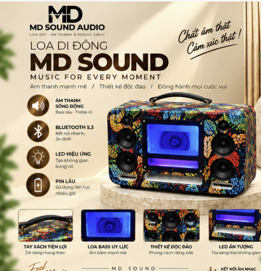 Loa sub hầm thái MD Sound AU500 gân béo siêu trầm