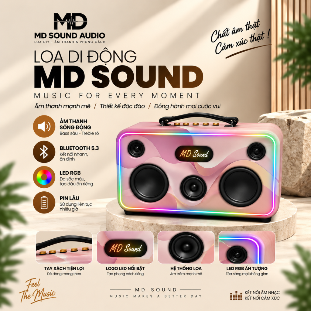 Loa Bluetooth BoBox BB4 MD Sound