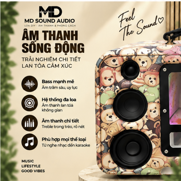 Loa Sub Hầm Thái MD Sound AU500 - Gân Béo Siêu Trầm - Ảnh 3