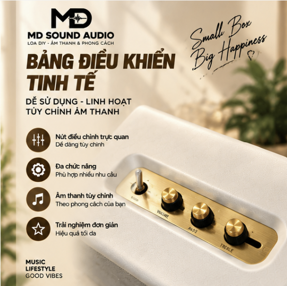 Loa Bluetooth MD Sound Classic Acton - Style Vintage - Ảnh 4