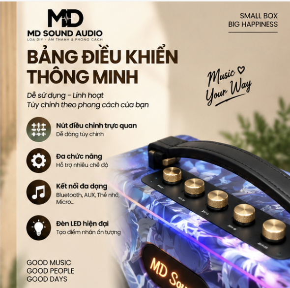 Loa Bluetooth Xách Tay MD Sound BoBox BB4 - BASS Uy Lực - Ảnh 4