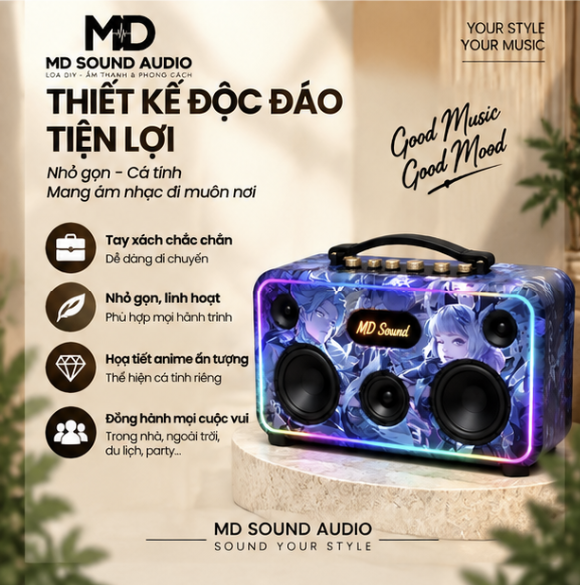 Loa Bluetooth Xách Tay MD Sound BoBox BB4 - BASS Uy Lực - Ảnh 2