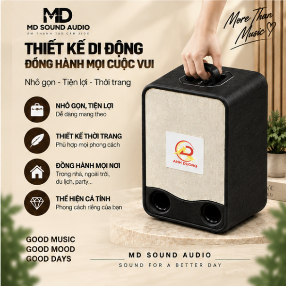 Loa Karaoke Di Động MD Sound A3 - Công Suất Khủng - Ảnh 4