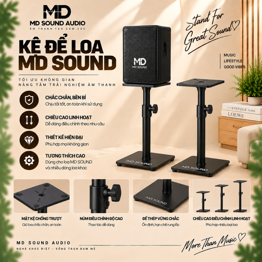 chân đỡ loa chịu lực MD Sound